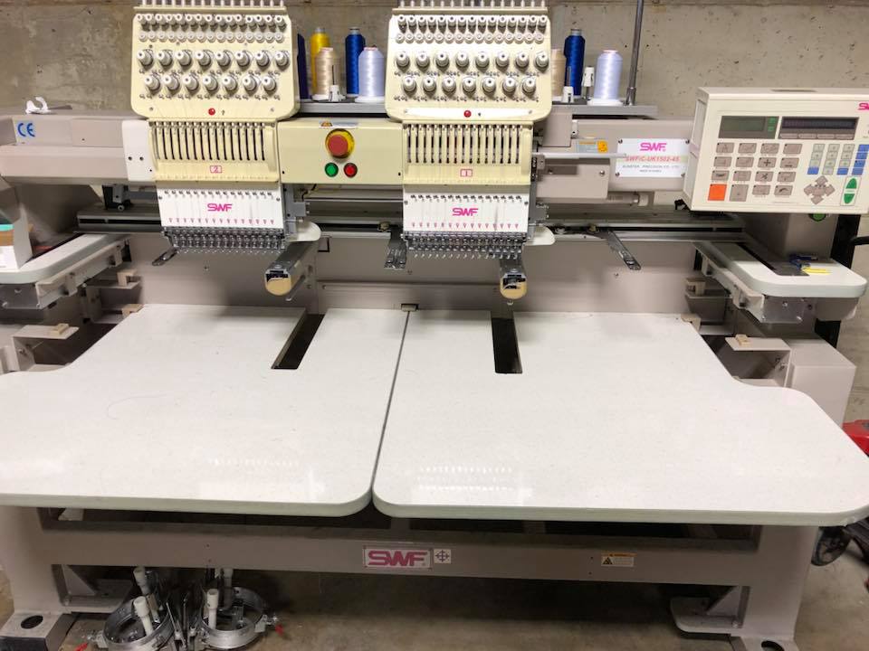 swf 15 needle embroidery machine bearly used