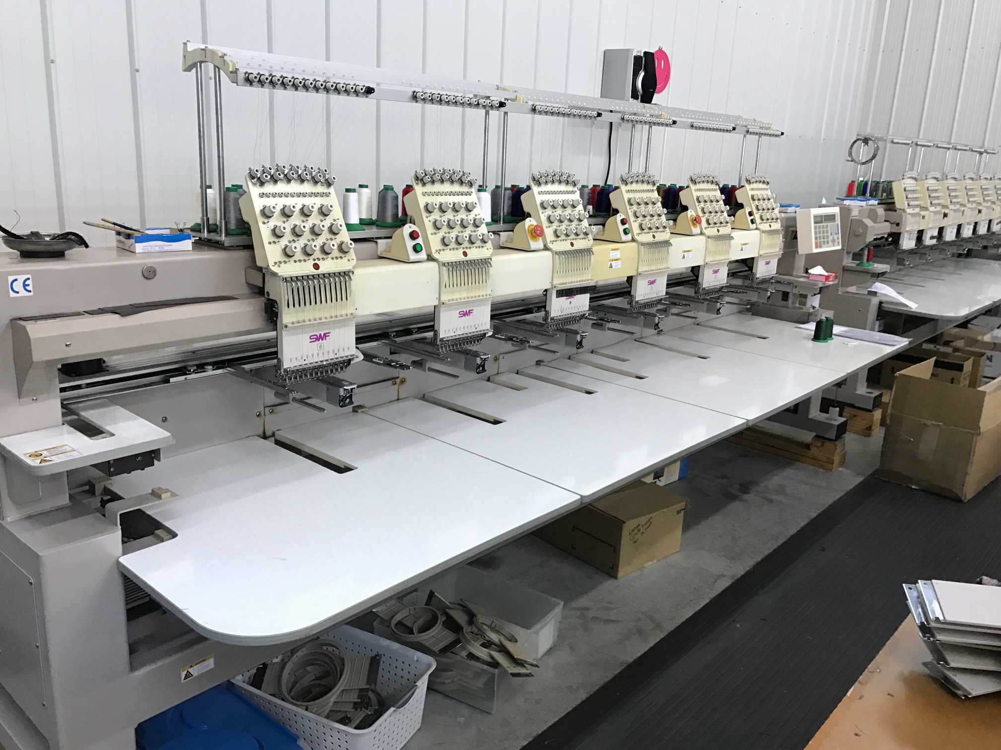 2000 SWF A-UK1206-45 6 Head 12 Needle Embroidery Machine | DigitSmith